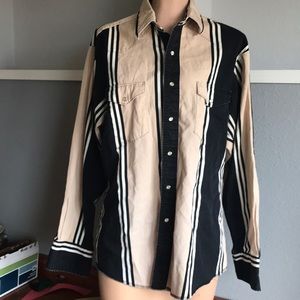 Vintage wrangler pearl snap shirt